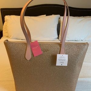 Kate Spade Rose Gold/Pink Tote Bag NWT
